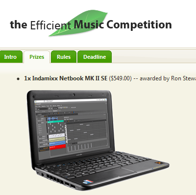 the Efficient Music Competition site