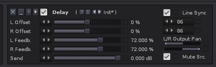 Delay with mute src enabled